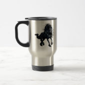 Mug De Voyage Cheval frison et noir d'étalon, la beauté noire (Gauche)