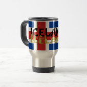 Mug De Voyage Cheval islandais | Drapeau de l'Islande (Devant gauche)