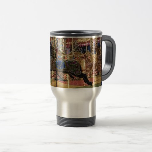 Mug De Voyage Cheval noir (Devant droit)