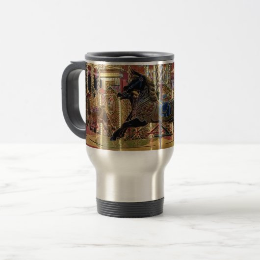 Mug De Voyage Cheval noir (Devant gauche)