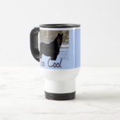 Mug De Voyage Cheval noir dans la neige : Trop cool (Devant gauche)