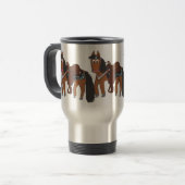 Mug De Voyage Cheval occidental de bande dessinée mignonne (Devant gauche)