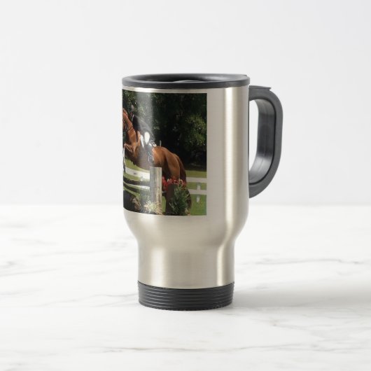 Mug De Voyage Cheval sautant (Devant droit)