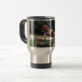 Mug De Voyage Cheval sautant (Devant gauche)