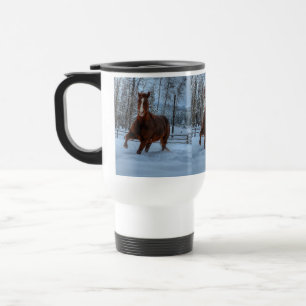 Mug De Voyage Cheval Sorrel Spirité en Neige pour les amateurs d