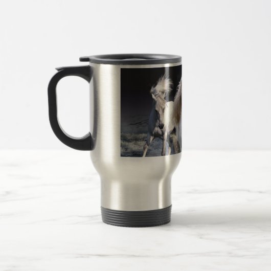 Mug De Voyage Chevaux à lancer l'oreiller (Gauche)