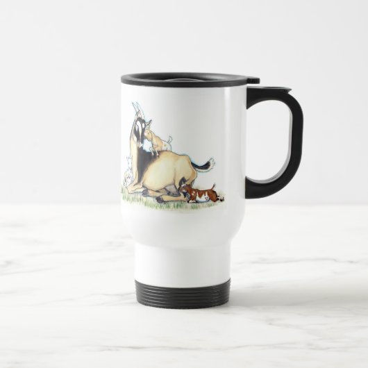 Mug De Voyage Chèvre et enfants nains nigériens mignons (Droite)