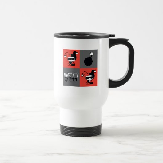Mug De Voyage Chibi Harley Quinn Checker Motif (Droite)