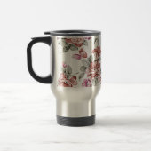 Mug De Voyage Chic Rétro Fleurs Féminines Éculées (Gauche)