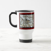 Mug De Voyage Chickadee noir de Noël en neige (Gauche)