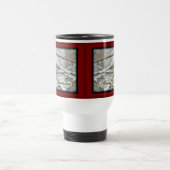 Mug De Voyage Chickadee noir de Noël en neige (Centre)