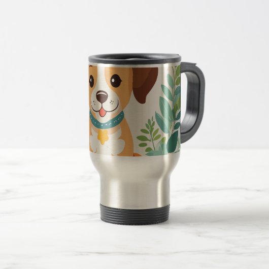 Mug De Voyage chien 4k (Devant droit)