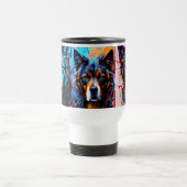 Mug De Voyage chien Abstrait de couleur de splash (Centre)