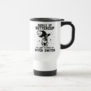 Mug De Voyage CHIEN BOUCHER VERS LE HAUT BOUTEILLE, Halloween ch