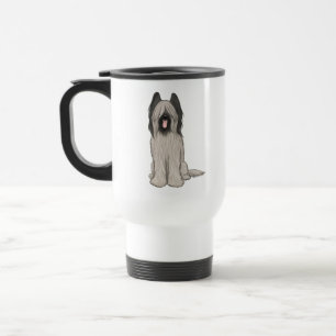 Mug De Voyage Chien caricaturé mignon Briard