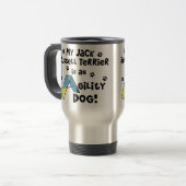 Mug De Voyage Chien d'agilité de Jack Russell Terrier (Devant gauche)