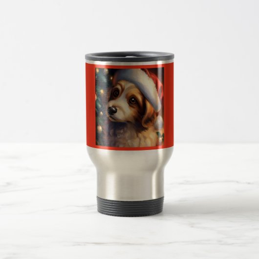 Mug De Voyage Chien de Noël 2 (Centre)