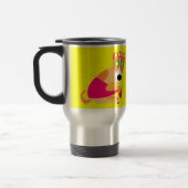 Mug De Voyage Chien drôle de spa dans des bigoudis (Gauche)