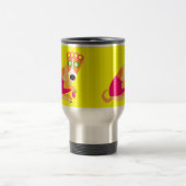 Mug De Voyage Chien drôle de spa dans des bigoudis (Centre)