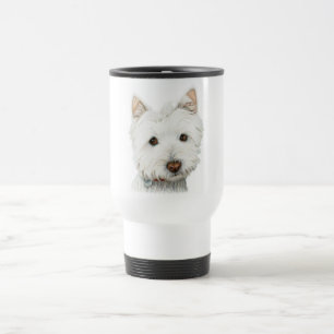Mug De Voyage Chien en pastel de Westie