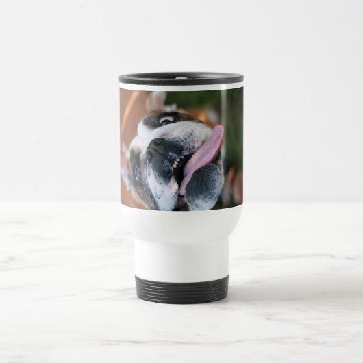Mug De Voyage Chien fou de pitbull (Centre)