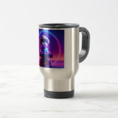 Mug De Voyage Chien Jouer Piano (Devant droit)