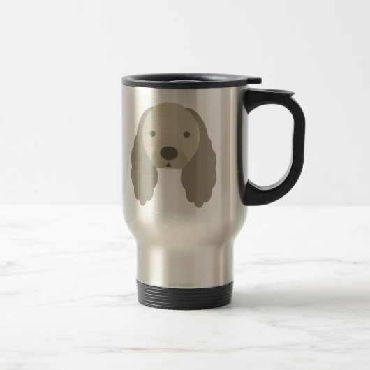 MUG DE VOYAGE CHIEN KAWAII COCKER SPANIEL TROP MIGNON (Droit)