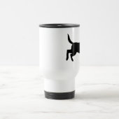 Mug De Voyage Chien mignon noir espiègle de labrador retriever | (Centre)