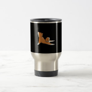 Mug De Voyage Chien mignon shiba inu pose de yoga cadeau d'a