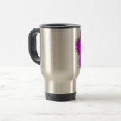 Mug De Voyage Chien Paw En Rose Avec Des Contours (Devant gauche)