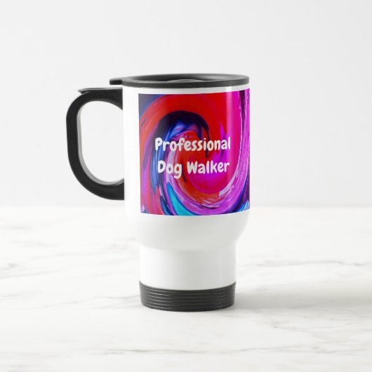 Mug De Voyage Chien professionnel Walker brillant tourbillon tei (Gauche)
