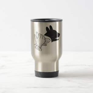 Mug De Voyage Chien Silhouette main