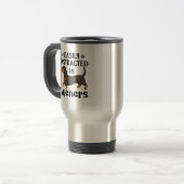 Mug De Voyage Chien teckel facilement distrait par les saucisses (Devant gauche)