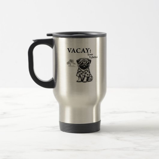 Mug De Voyage Chien Vacay (Gauche)