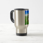 Mug De Voyage Chiens Brindle et bleus du Staffordshire et de (Devant gauche)