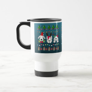 Mug De Voyage Chiens de fête motif de Noël - chiens de vacances
