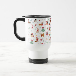 Mug De Voyage Chiens de Noël en accessoires de vacances