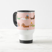 Mug De Voyage Chiens drôles de teckel (Devant gauche)