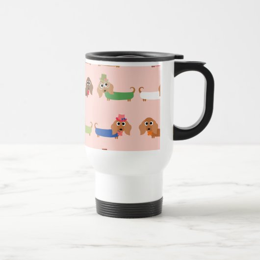Mug De Voyage Chiens drôles de teckel (Droite)