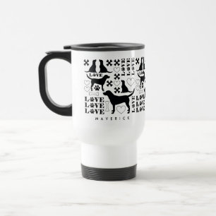 Mug De Voyage Chiens et pattes d'amour modernes du Labrador