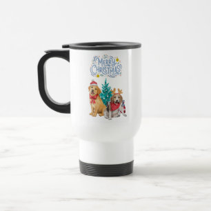Mug De Voyage Chiens mignons Noël