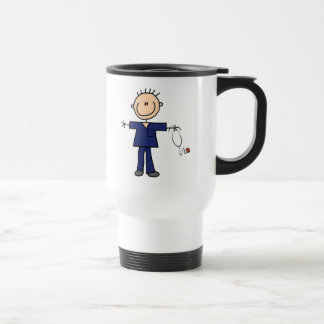 Mug De Voyage Chiffre masculin infirmière - bleu de bâton