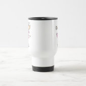 Mug De Voyage Chiffre rose patineur de bâton de fille de glace (Centre)