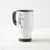 Mug De Voyage Chiffre uniforme bleu cadeaux de bâton de garçon (Devant gauche)