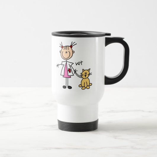 Mug De Voyage Chiffre vétérinaire de bâton (Droite)