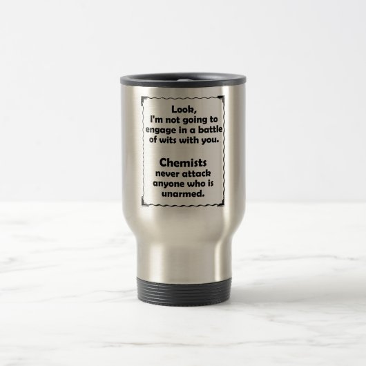 Mug De Voyage Chimiste de joute d'esprit (Centre)