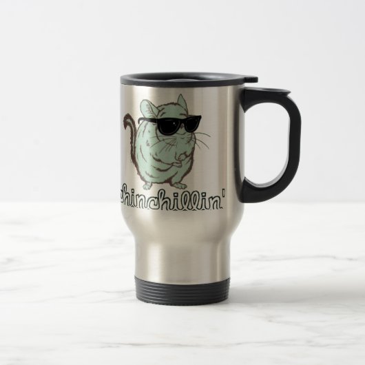 Mug De Voyage Chinchilla bleu de Chinchillin (Droit)