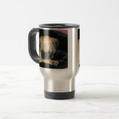 Mug De Voyage Chiot mignon de carlin de sommeil (Devant gauche)