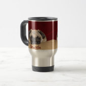 Mug De Voyage Chiot mignon de carlin d'iCuddle (Devant gauche)
