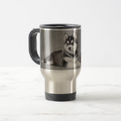Mug De Voyage Chiots husky sibériens (Devant gauche)